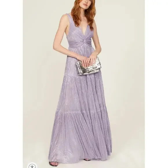 sabina musayev ray bow pleated maxi dress Sabina Musayev Ray Dress